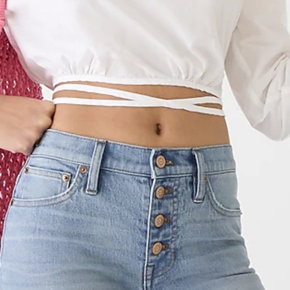 NWT J. Crew 9" mid rise demi-boot crop jean in Waterwood wash - Picture 2 of 12